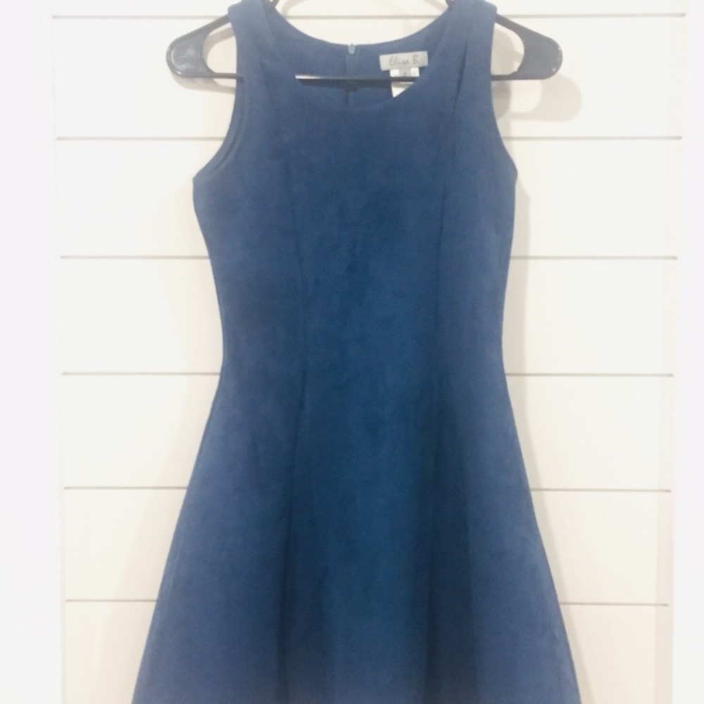 Blue Suede Dress by  Elisa B